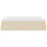 VidaXL Cadre de lit ottoman avec matelas crème 180x200 cm tissu