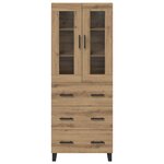 vidaXL Haut Armoire 2 Pièces Chêne artisanal Bois d'ingénierie