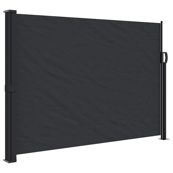 vidaXL Auvent latéral rétractable noir 140x300 cm