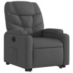 vidaXL Fauteuil inclinable électrique gris foncé tissu