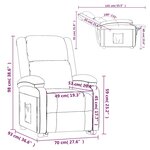 vidaXL Fauteuil inclinable Gris clair Tissu