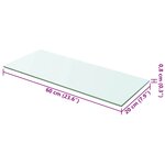 vidaXL Panneaux d'étagère 2 Pièces Verre Transparent 60x20 cm