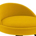 vidaXL Tabourets de bar lot de 2 Jaune Velours