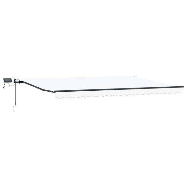vidaXL Auvent Rétractable Blanc 500 ×300 cm tissu