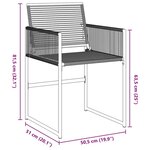 vidaXL Ensemble de salle à manger de jardin 9 pièces en poly rotin noir de