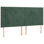 vidaXL Tête de lit Vert foncé 160x5x118/128 cm Velours