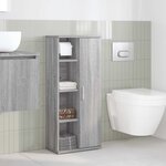 vidaXL Meuble de salle de bain avec porte-rouleau sonoma gris