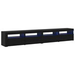 vidaXL Ensemble meuble TV 3 Pièces Chêne noir 240 x 35 x 40 cm