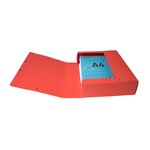Boite De Classement Exabox Dos 80mm Carte Lustrée - A4 - Rouge - X 6 - Exacompta