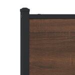 vidaXL Cadre de lit en métal sans matelas chêne marron 150x200 cm