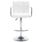 vidaXL Tabourets de bar lot de 2 blanc similicuir