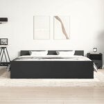 vidaXL Cadre de lit sans matelas noir 200x200 cm
