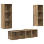 vidaXL Ensemble meuble TV 3 Pièces Chêne artisanal Bois d'ingénierie