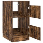 vidaXL Armoire à Laver avec stockage Chêne fumé Bois d'ingénierie