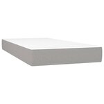 vidaXL Sommier à lattes de lit avec matelas et LED Gris clair 80x200cm