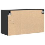 vidaXL Meuble TV mural avec lumières LED noir 80x31x45 cm