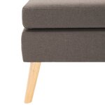 vidaXL Repose-pied Taupe Tissu