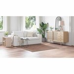 vidaXL Tapis Shaggy Anti-dérapant Marron 160 x 160 cm PP