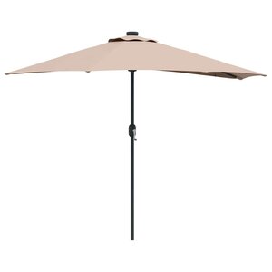 vidaXL Parasol de jardin Taupe 294 x 150 x 224 cm tissu