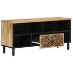 vidaXL Meuble TV 100x33x46 cm bois massif de manguier