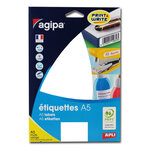 Etiquettes blanches 16 feuilles A5 38 5 x 65 mm 160 pièces