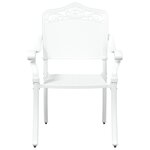 vidaXL Ensemble de salle à manger de jardin 5 pièces en aluminium coulé blanc