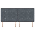 vidaXL Tête de Lit LED Argyle Gris foncé 100 cm Velours