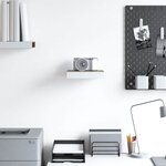 vidaXL Étagère murale flottante Chêne et blanc 23x23 5x3 8 cm MDF