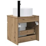 vidaXL Meuble de lavabo mural Chêne artisanal 49 x 44 5 x 65 5 cm