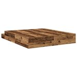 vidaXL Cadre de lit avec rangement avec tiroir Bois Ancien 180 cm
