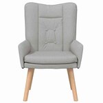 vidaXL Fauteuil relaxant Gris nuage 63 x 67 x 94 cm tissu