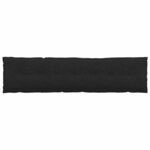 vidaXL Coussin de Dos Noir 200 x 19 x 50 cm tissu