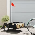 vidaXL Remorque de vélo noir tissu oxford et fer