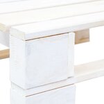 vidaXL Repose-pied palette de jardin bois blanc