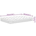 vidaXL Matelas à ressorts ensachés moyen plus 140x190 cm
