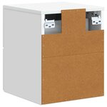 vidaXL Cabinet de chevet mural 2 Pièces Blanc 33 x 34 5 x 40 cm