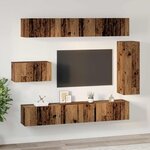 vidaXL Ensemble meuble TV 8 Pièces Bois ancien 30 5 x 30 x 90 cm