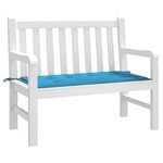 vidaXL Coussin de banc de jardin bleu 120x50x3 cm tissu oxford