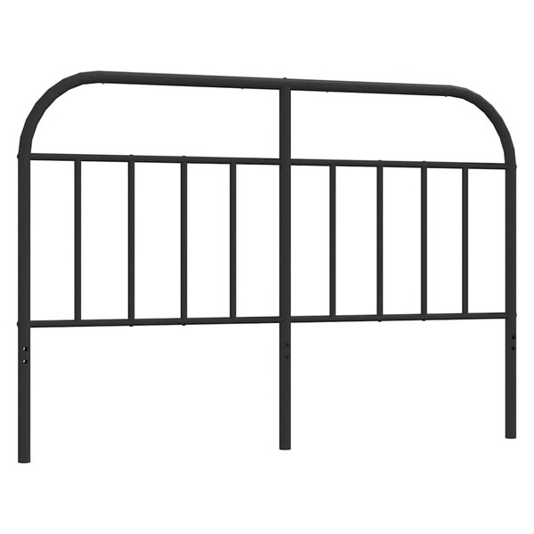 vidaXL Tête de lit de remplacement métal noir 135 cm