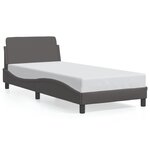 vidaXL Cadre de lit sans matelas gris 90x190 cm similicuir