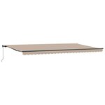 vidaXL Auvent Rétractable Beige 600 × 350 cm tissu