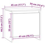 vidaXL Cabinet de chevet Chêne noir 45 x 34 x 44 5 cm