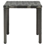 vidaXL Chaises longues avec table Résine tressée Anthracite