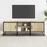 vidaXL Meuble TV chêne sonoma 120x35x41 cm bois d'ingénierie et métal
