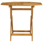 vidaXL Salon de jardin 5 Pièces Bois de teck massif