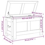 vidaXL Coffre de rangement avec couvercle marron bois massif d'acacia
