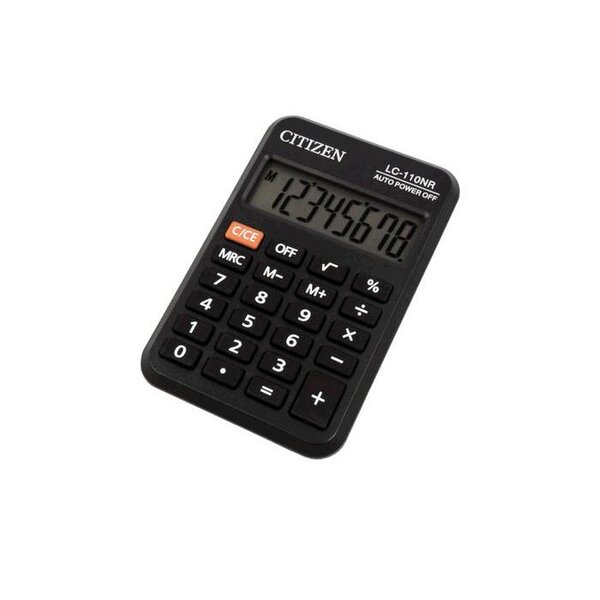 Calculatrice de poche LC-110NR 8 Chiffres 8 8x5 8 cm Noir CITIZEN