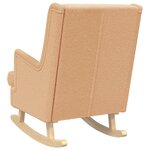 vidaXL Chaise à bascule Beige 62 x 80 x 85 cm Bouclé