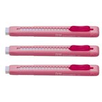 Stylo gomme CLIC ERASER  Corps Rose x 3 PENTEL