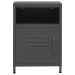 Vidaxl tables de chevet 2 pièces anthracite 35x35x51 cm acier